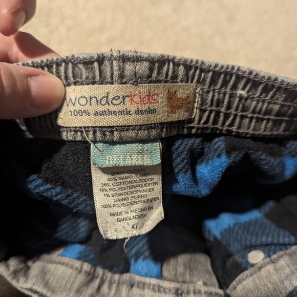 Wonder kids fleece lined denim jeans. - Picture 3 of 6